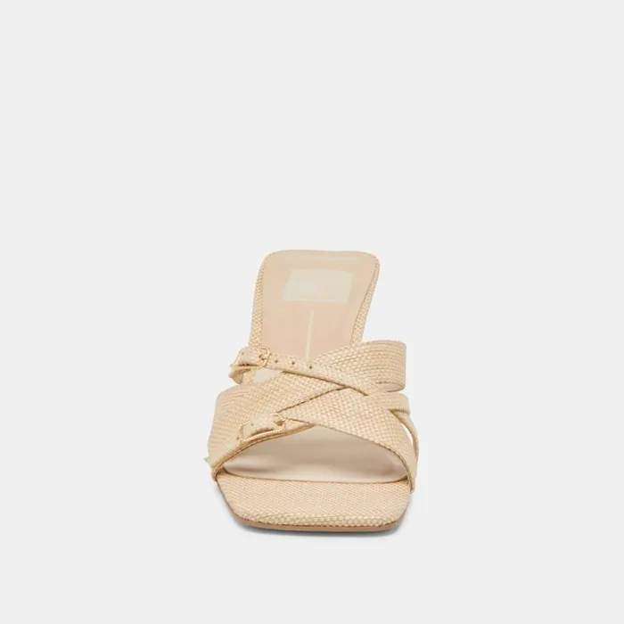 Dolce Vita Bryant Heels Natural Woven Raffia Women Heels