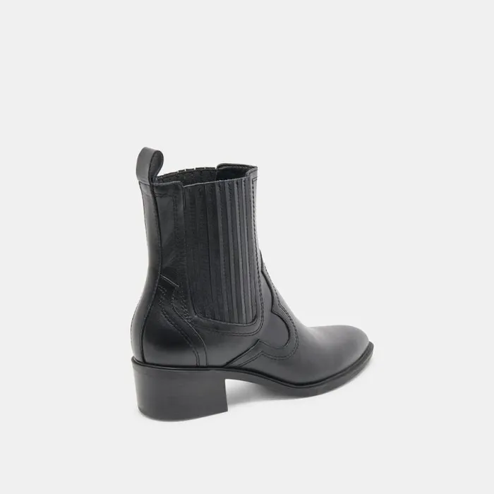 Dolce Vita Brylee H2O Wide Booties Black Leather Women Boots and Booties