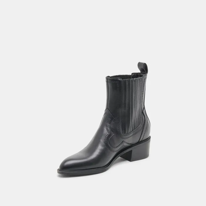 Dolce Vita Brylee H2O Wide Booties Black Leather Women Boots and Booties
