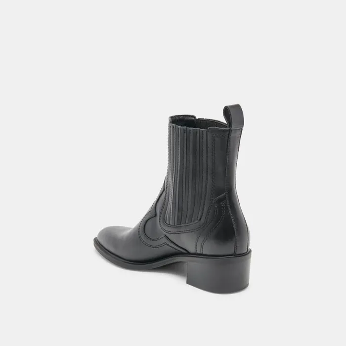 Dolce Vita Brylee H2O Wide Booties Black Leather Women Boots and Booties