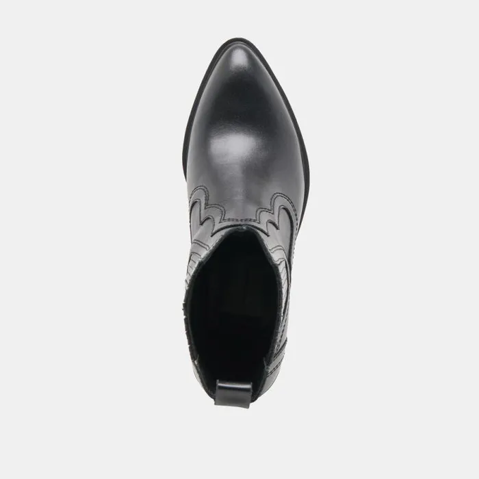Dolce Vita Brylee H2O Wide Booties Black Leather Women Boots and Booties