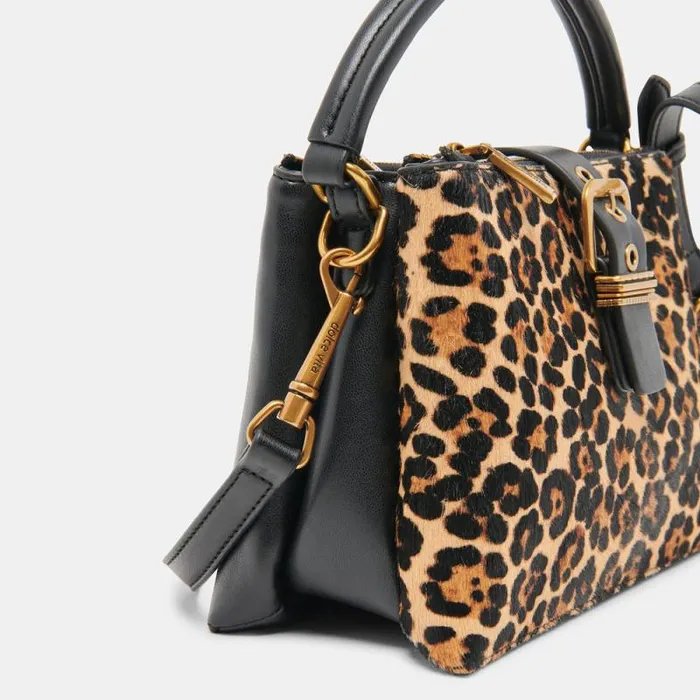 Dolce Vita Charly Crossbody Leopard Calf Hair Women Handbags