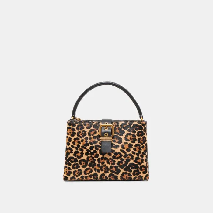 Dolce Vita Charly Crossbody Leopard Calf Hair Women Handbags