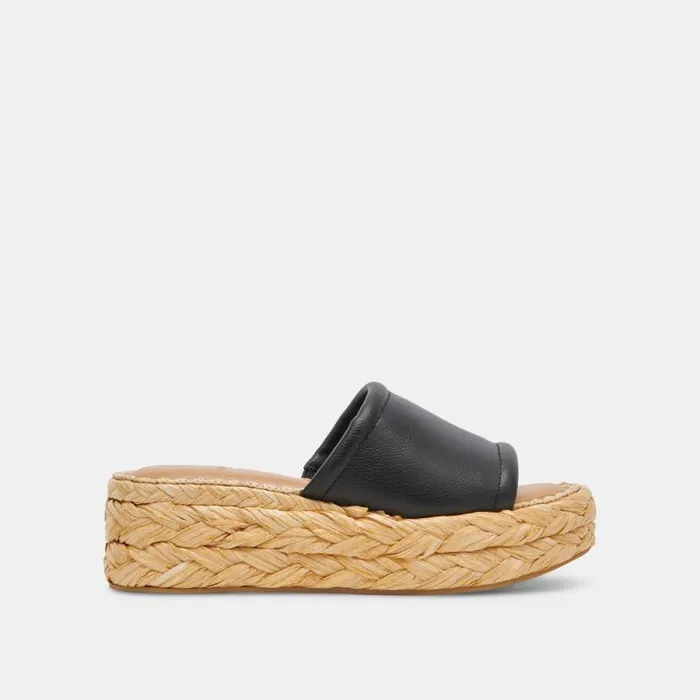 Dolce Vita Chavi Sandals Black Leather Women Sandals
