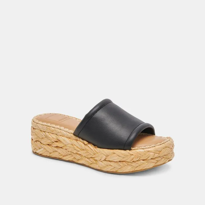 Dolce Vita Chavi Sandals Black Leather Women Sandals