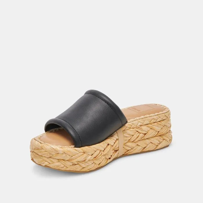 Dolce Vita Chavi Sandals Black Leather Women Sandals