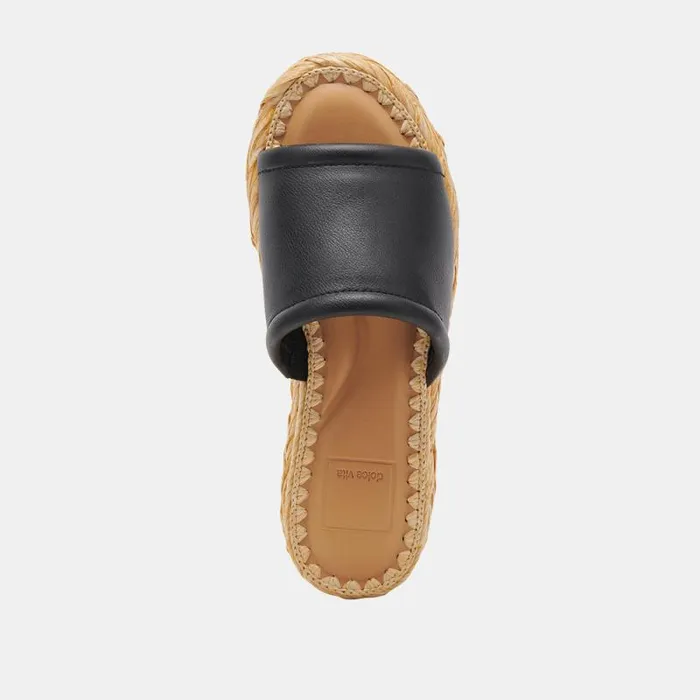 Dolce Vita Chavi Sandals Black Leather Women Sandals