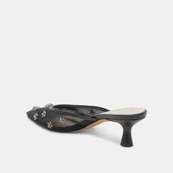 Dolce Vita Claire Heels Black Mesh Women Heels