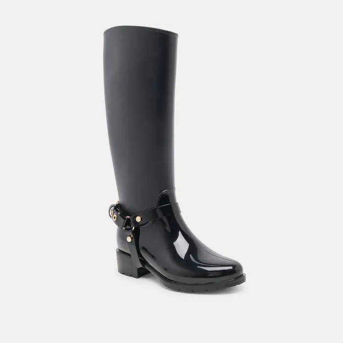 Dolce Vita Cloudy H2O Boots Midnight Patent Stella Women Boots and Booties
