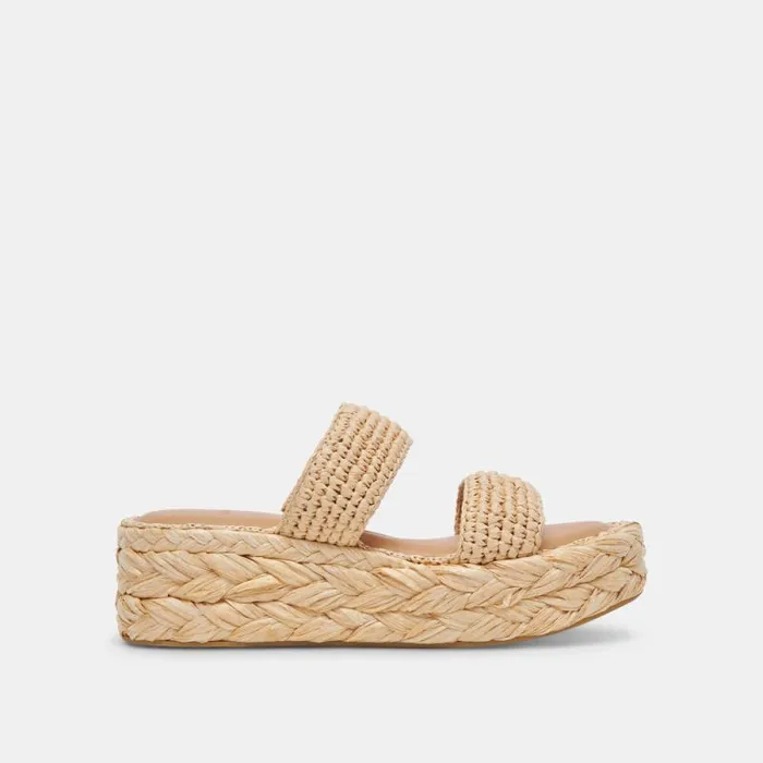 Dolce Vita Corla Sandals Lt Natural Raffia Women Sandals