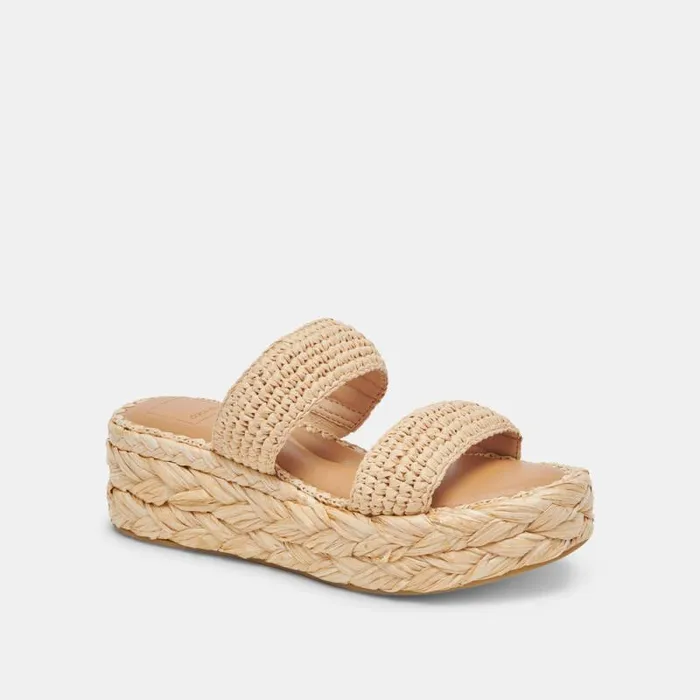 Dolce Vita Corla Sandals Lt Natural Raffia Women Sandals