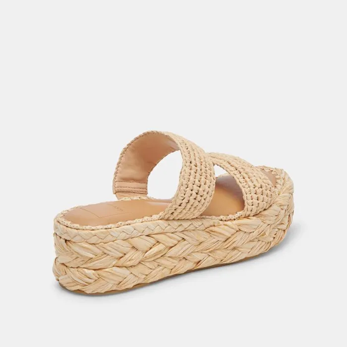 Dolce Vita Corla Sandals Lt Natural Raffia Women Sandals