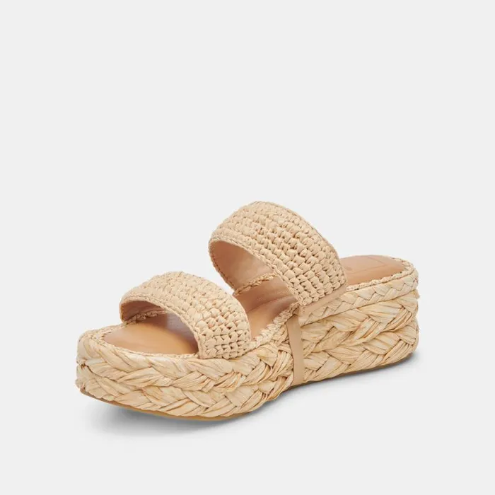 Dolce Vita Corla Sandals Lt Natural Raffia Women Sandals