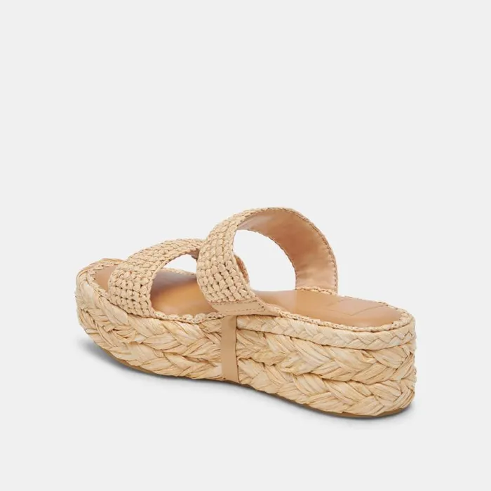Dolce Vita Corla Sandals Lt Natural Raffia Women Sandals