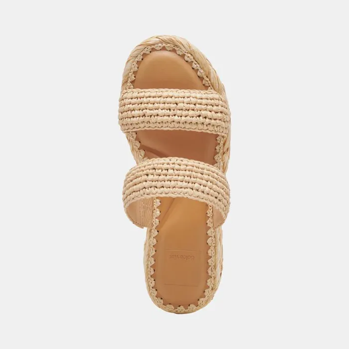 Dolce Vita Corla Sandals Lt Natural Raffia Women Sandals