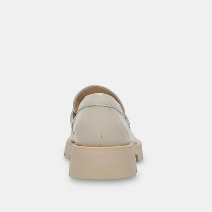 Dolce Vita Elias Flats Off White Crinkle Patent Women Flats and Loafers