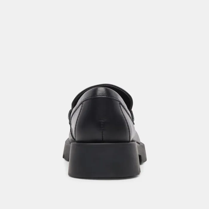 Dolce Vita Erna Flats Black Leather Women Flats and Loafers