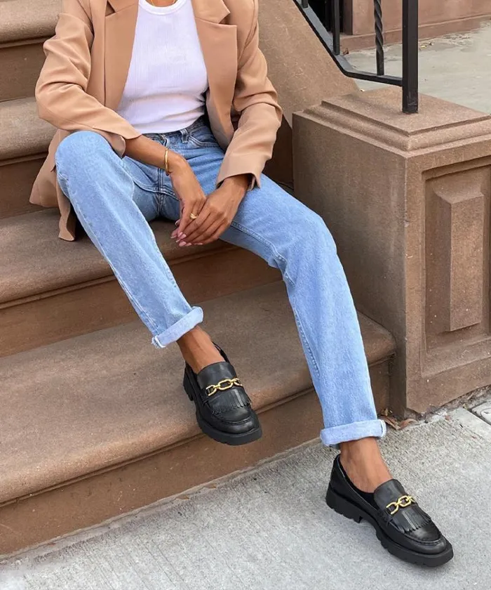 Dolce Vita Erna Flats Black Leather Women Flats and Loafers