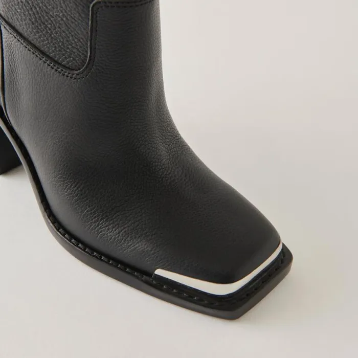 Dolce Vita Falon Boots Black Leather Women Boots and Booties