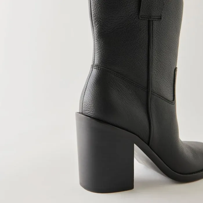 Dolce Vita Falon Boots Black Leather Women Boots and Booties