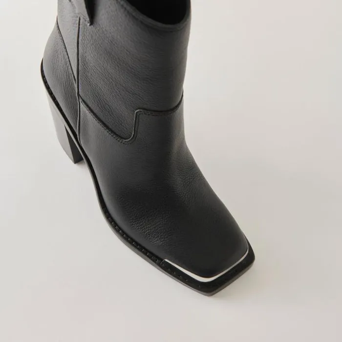 Dolce Vita Falon Boots Black Leather Women Boots and Booties