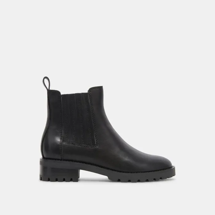 Dolce Vita Fraya H2O Booties Black Leather Women Boots and Booties