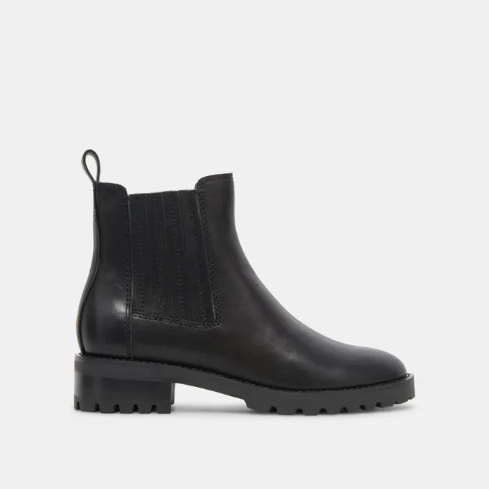 Dolce Vita Fraya H2O Booties Black Leather Women Boots and Booties