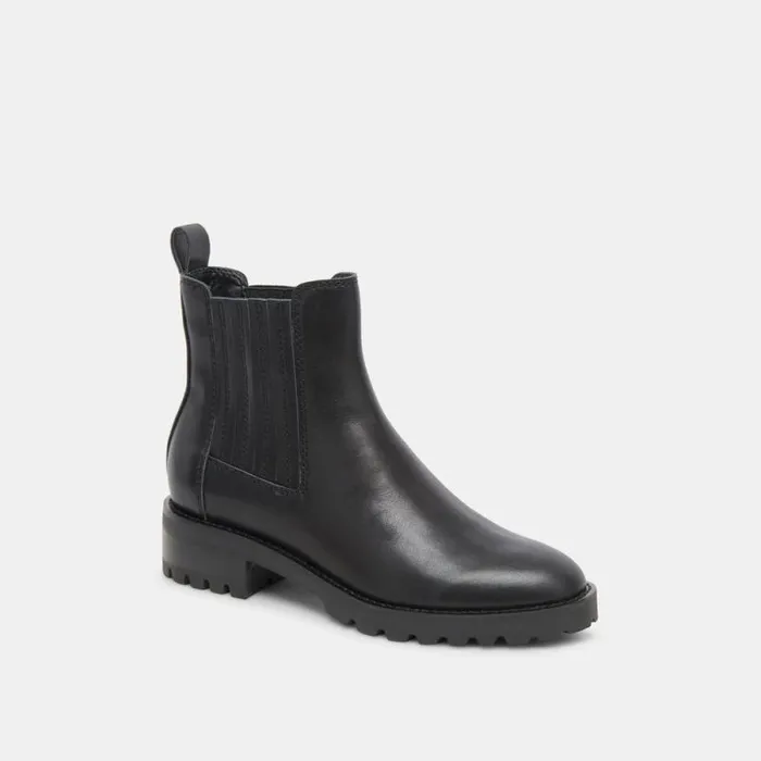 Dolce Vita Fraya H2O Booties Black Leather Women Boots and Booties