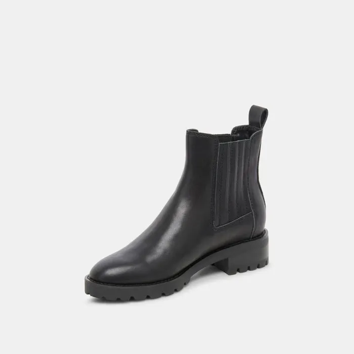 Dolce Vita Fraya H2O Booties Black Leather Women Boots and Booties