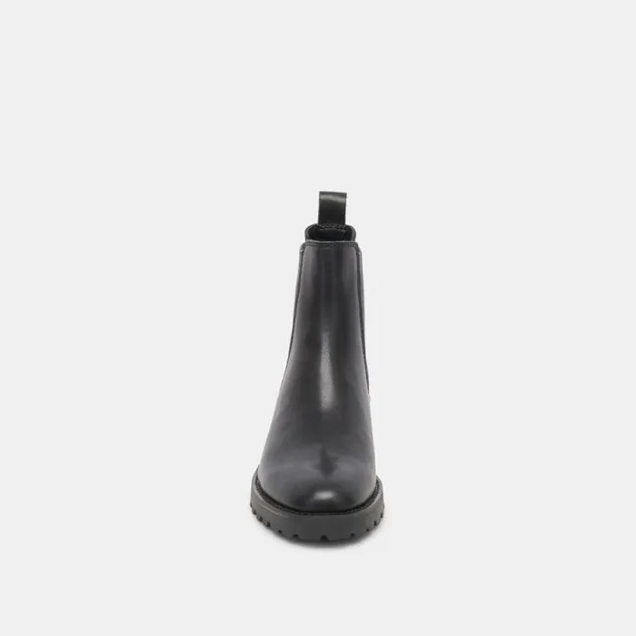 Dolce Vita Fraya H2O Booties Black Leather Women Boots and Booties