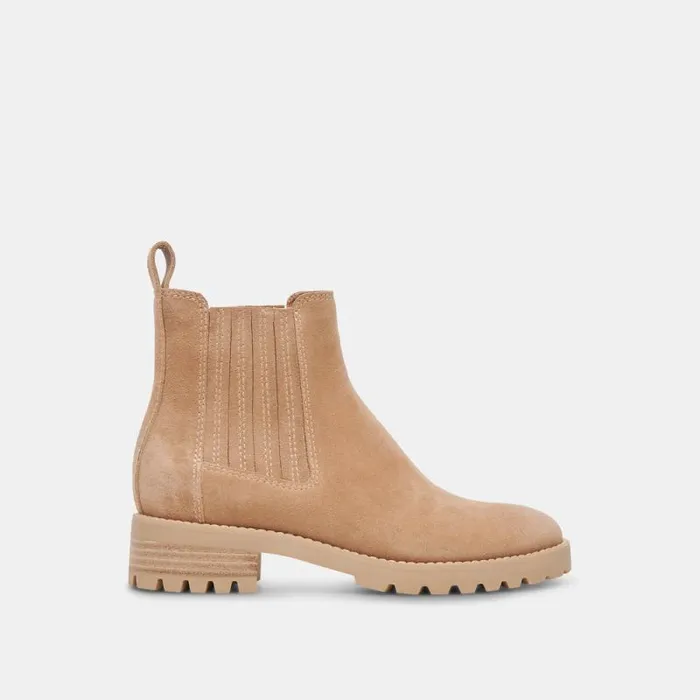 Dolce Vita Fraya H2O Booties Taupe Suede Women Boots and Booties