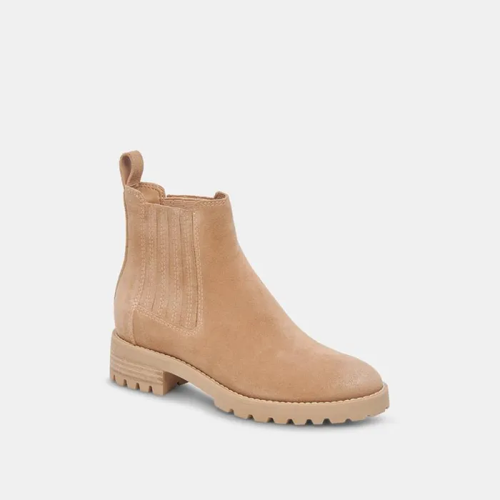 Dolce Vita Fraya H2O Booties Taupe Suede Women Boots and Booties