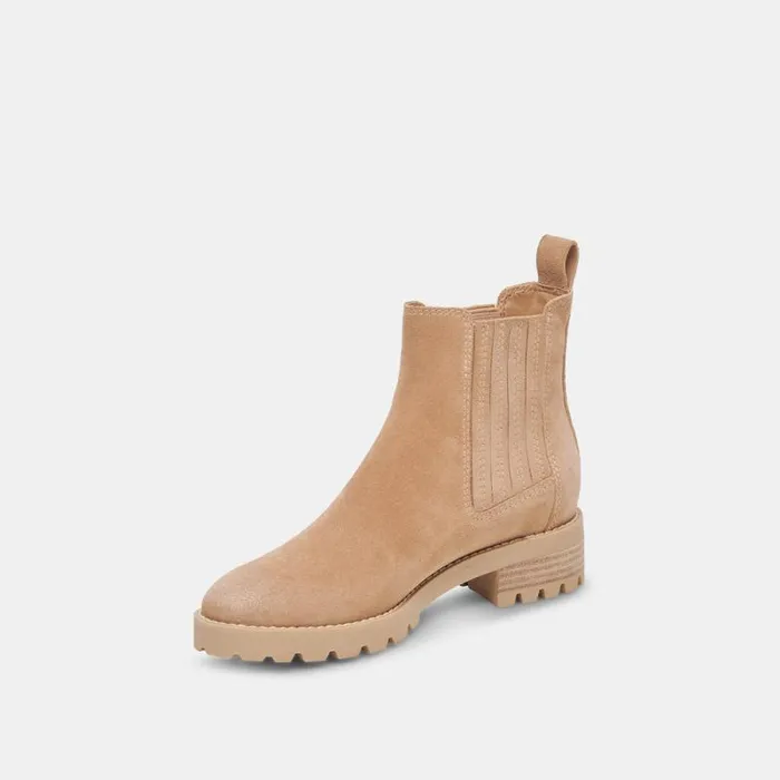 Dolce Vita Fraya H2O Booties Taupe Suede Women Boots and Booties