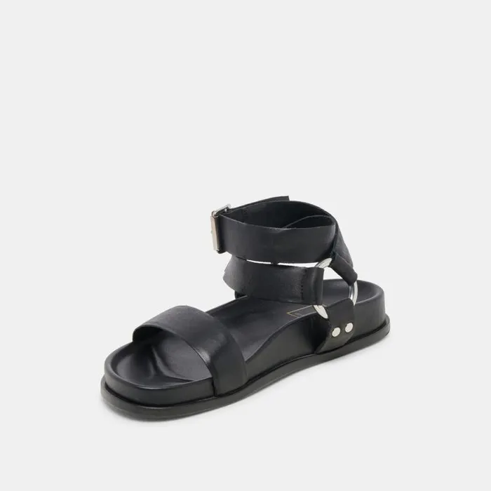Dolce Vita Gilda Sandals Black Leather Women Sandals