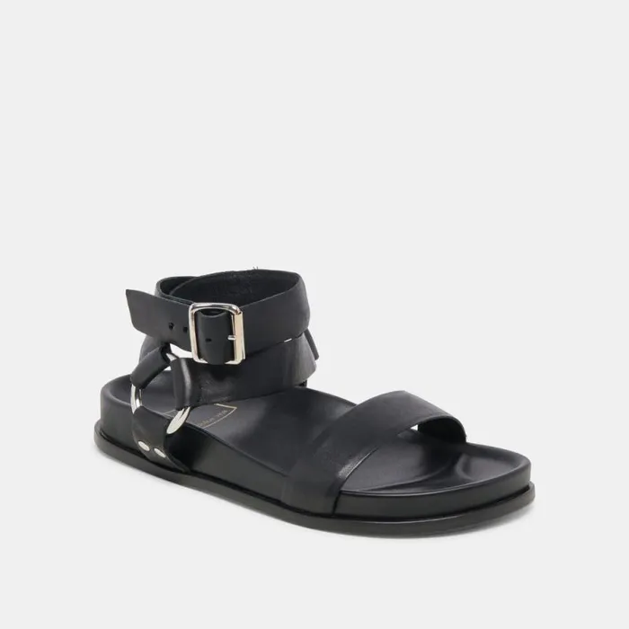 Dolce Vita Gilda Sandals Black Leather Women Sandals
