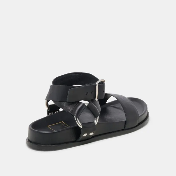 Dolce Vita Gilda Sandals Black Leather Women Sandals