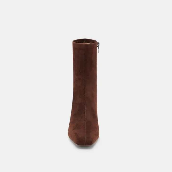 Dolce Vita Glamor Boots Dk Brown Stella Suede Women Boots and Booties
