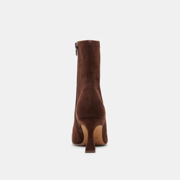 Dolce Vita Glamor Boots Dk Brown Stella Suede Women Boots and Booties