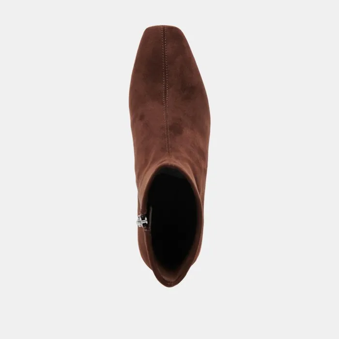 Dolce Vita Glamor Boots Dk Brown Stella Suede Women Boots and Booties