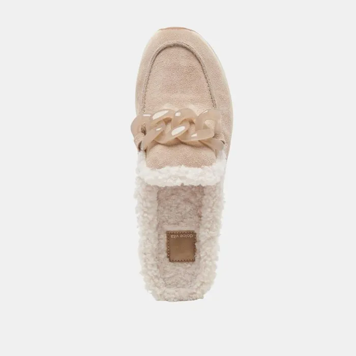 Dolce Vita Jamey Plush Sneakers Taupe Suede Women Flats and Loafers