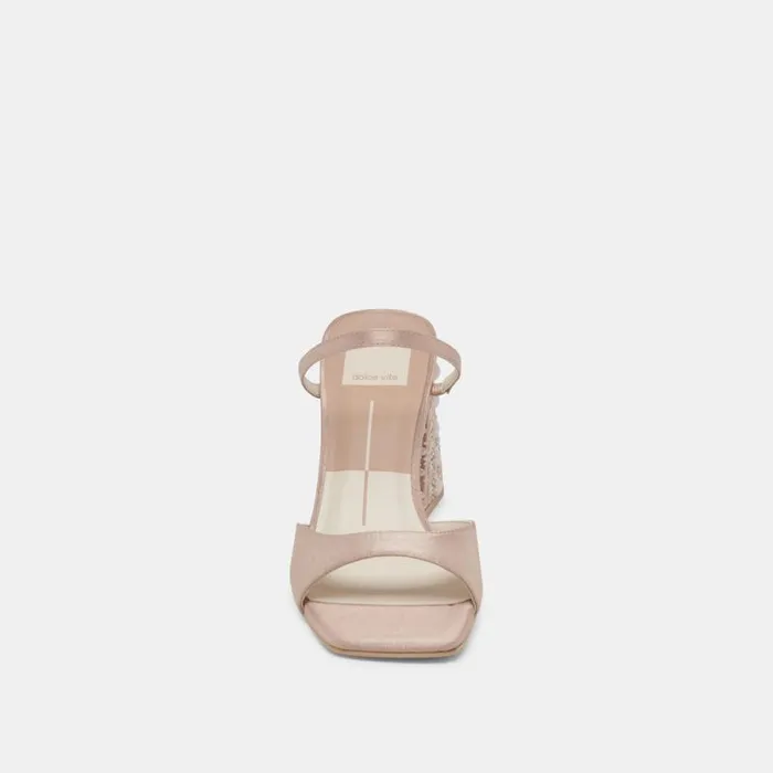 Dolce Vita Jemmy Pearl Heels Champagne Silk Women Heels