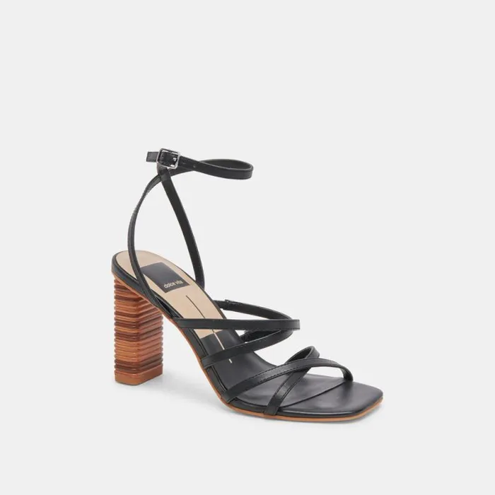 Dolce Vita Jenko Heels Black Leather Women Heels
