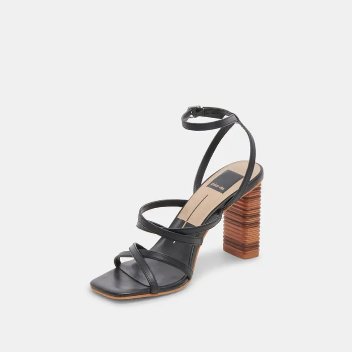 Dolce Vita Jenko Heels Black Leather Women Heels