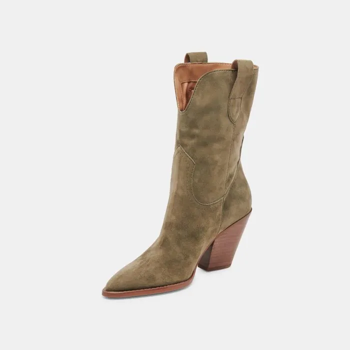 Dolce Vita Jessey Boots Moss Suede Women Boots and Booties
