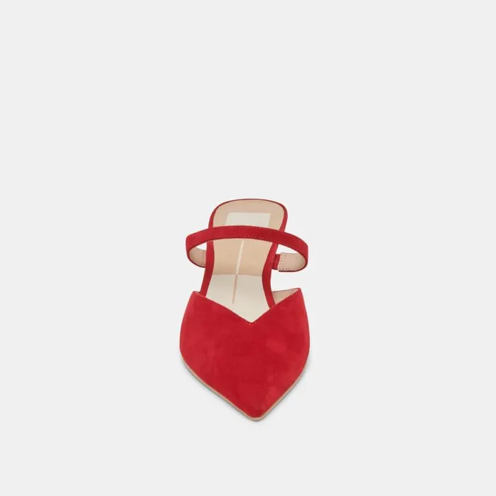 Dolce Vita Kanika Mid Heels Crimson Suede Women Heels