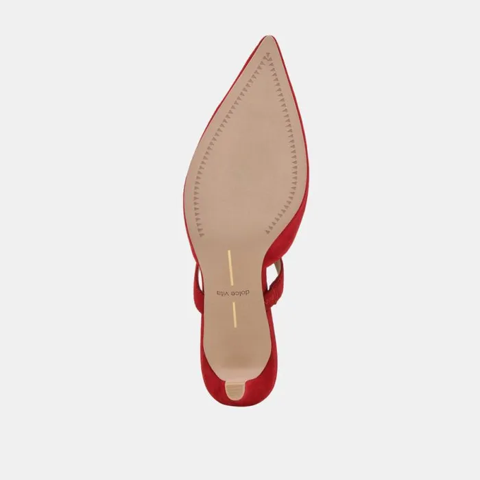 Dolce Vita Kanika Mid Heels Crimson Suede Women Heels