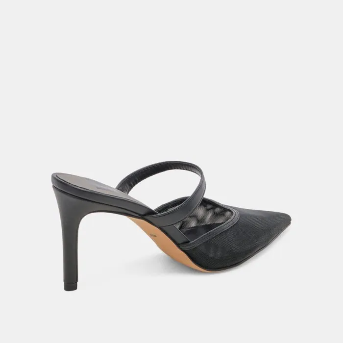 Dolce Vita Katik Wide Heels Onyx Mesh Women Heels