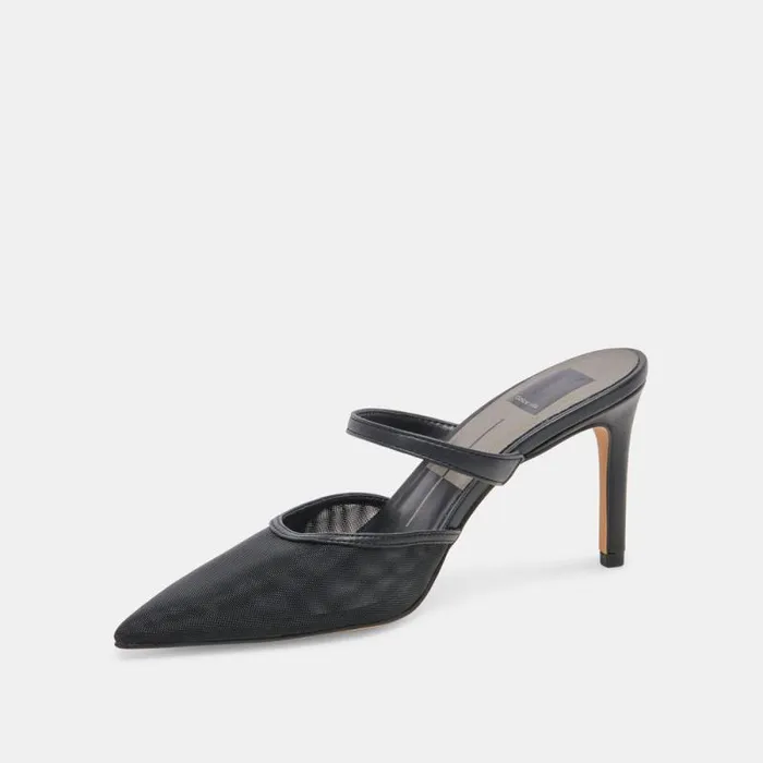 Dolce Vita Katik Wide Heels Onyx Mesh Women Heels