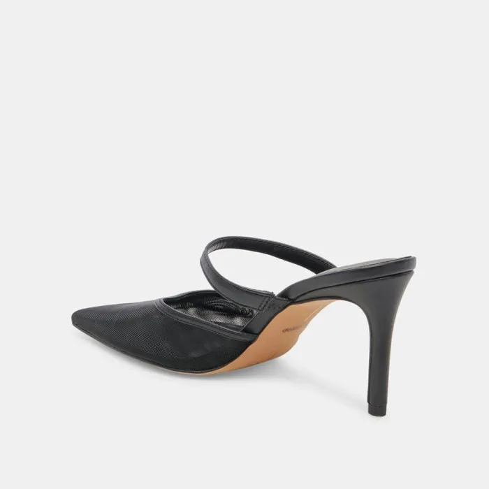 Dolce Vita Katik Wide Heels Onyx Mesh Women Heels