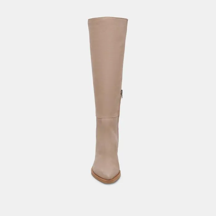 Dolce Vita Kristy Boots Taupe Leather Women Boots and Booties